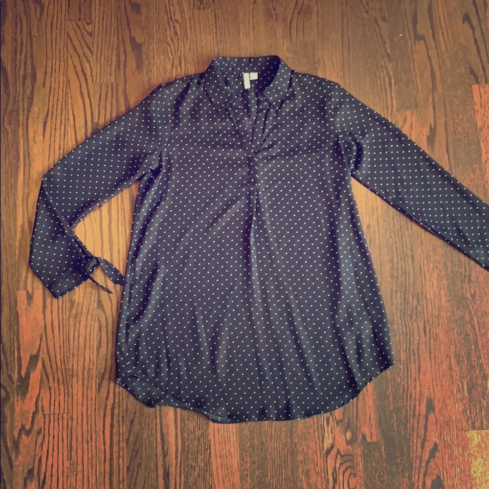 NWOT Elle polka dot blouse
